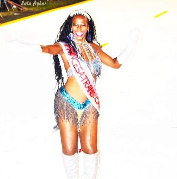 Raquel foi princesa do samba da nação quilombola de Araraquara em 2021